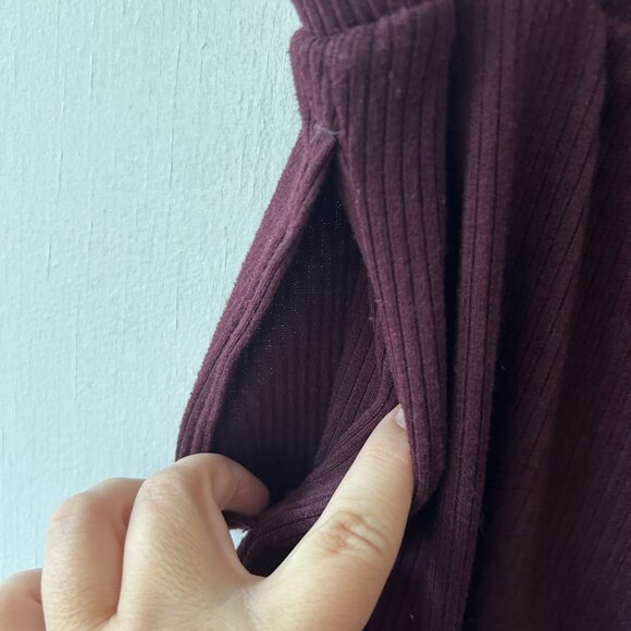 Koolaburra by Ugg Joggers Womens Medium Purple Tie Waist Ribbed Pull On Cozy - Picture 5 of 8